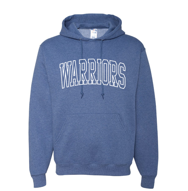 AD - Warriors Outline design - Vintage Heather Blue 996