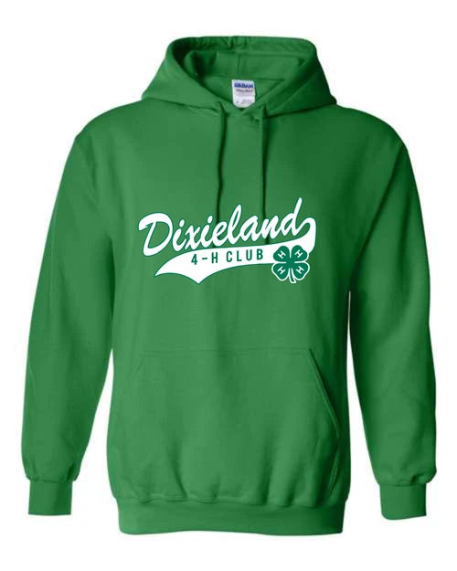 Dixieland 4-H Club Hooded Sweatshirt - Irish Green (Youth & Adult)