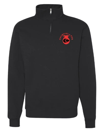 Chowchilla FFA Black Quarter Zip Sweatshirt with Embroidered Logo
