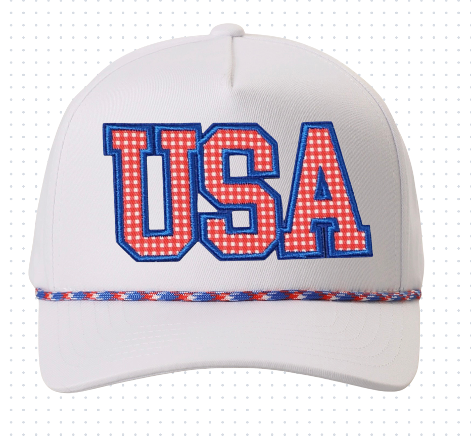 Gingham USA Hat