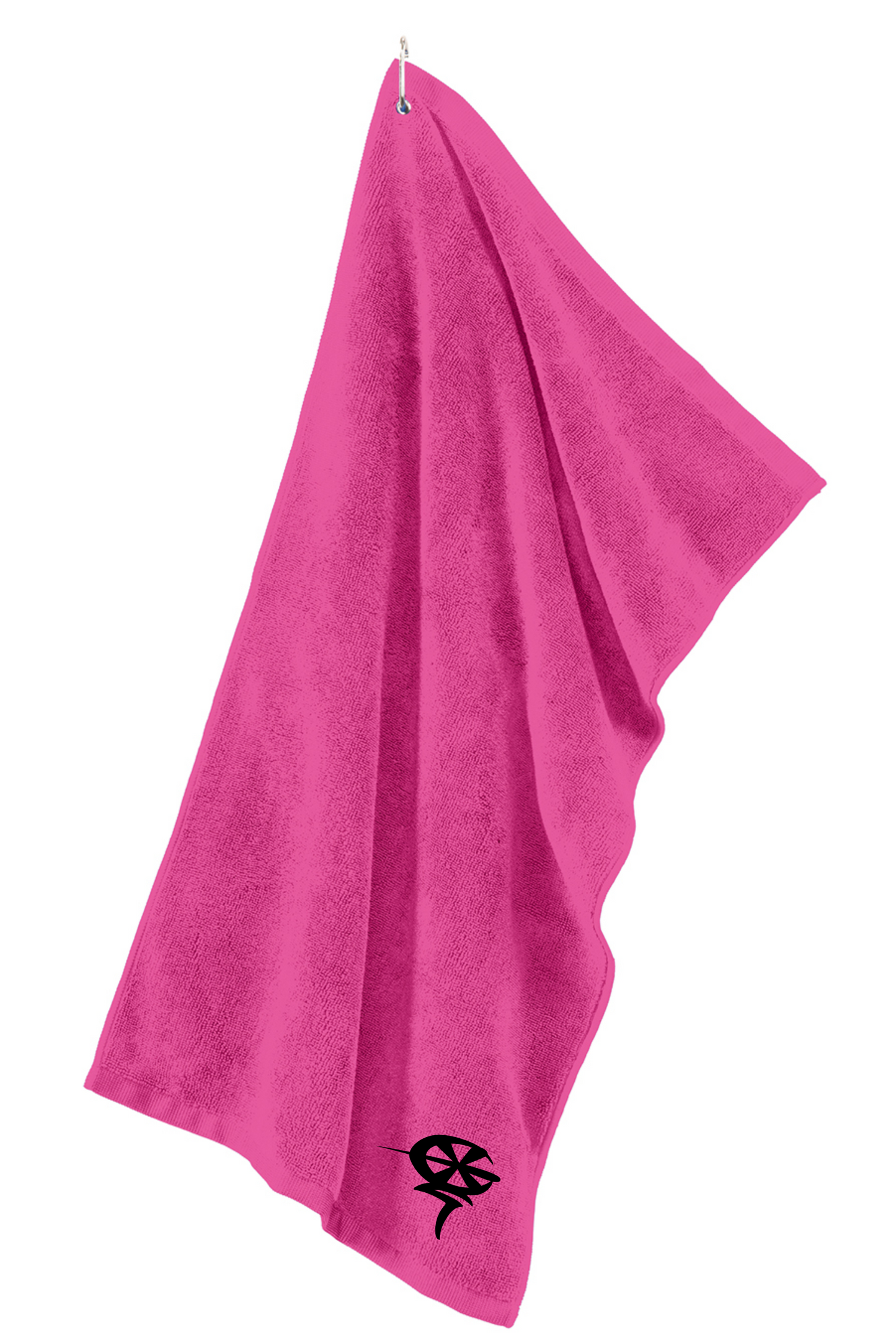 Embroidered Pink Golf Towel